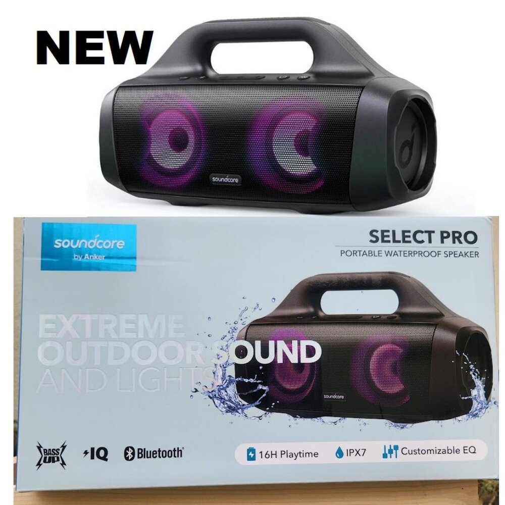NEW Anker Soundcore Select Pro Bluetooth Portable Speaker IPX7 Waterproof